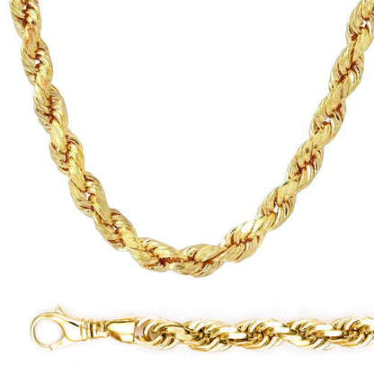 24K Yellow Gold Rope Chain