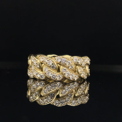 Classic Cuban Link Diamond Eternity Ring